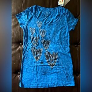 NWT Dallas Mavericks scoop neck burnout tee